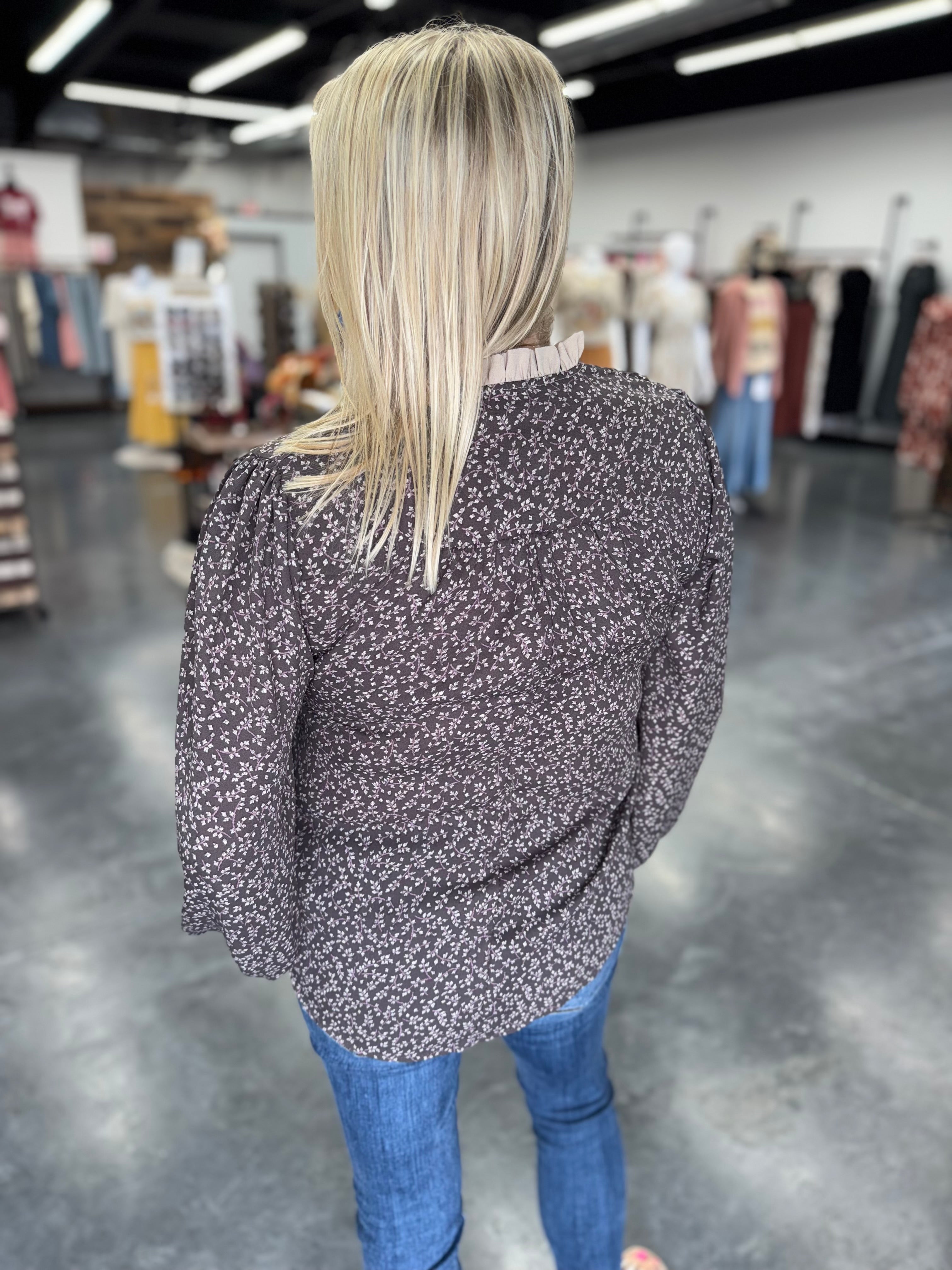 Fall Floral Blouse
