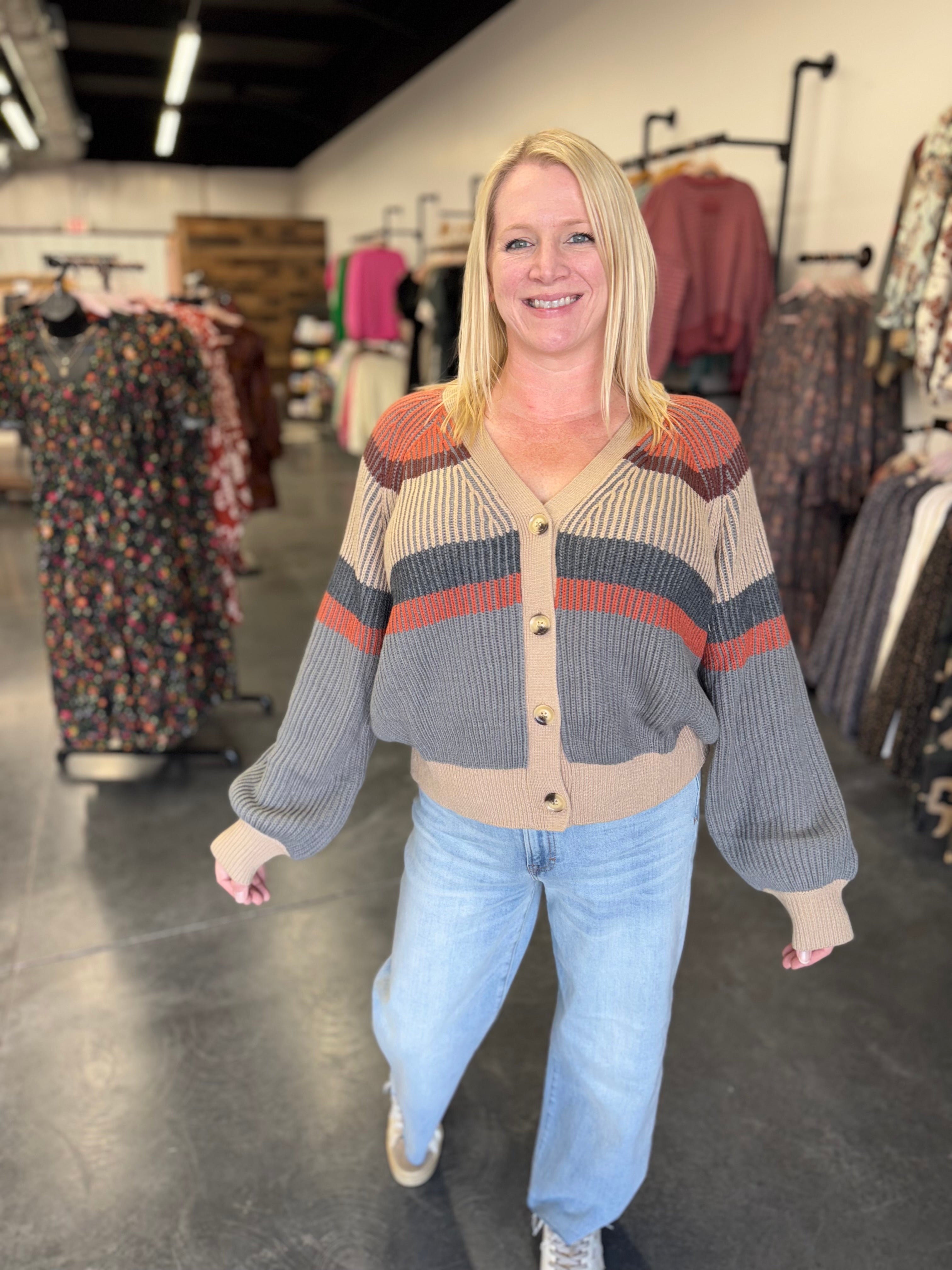 Color Block Cardigan