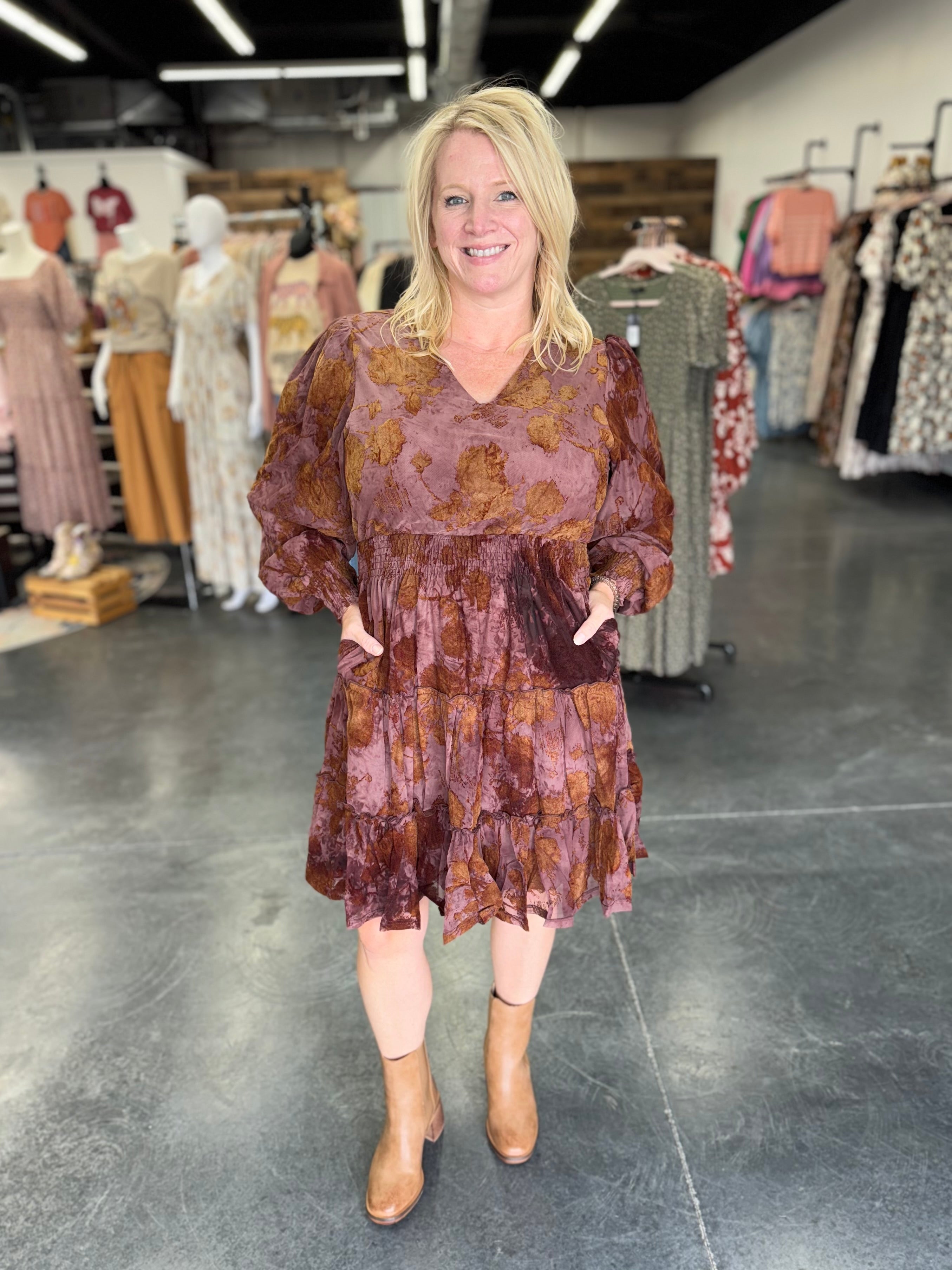 The Opal Dress in Hazel Flora