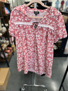Dusty Rose Floral Mini Dress