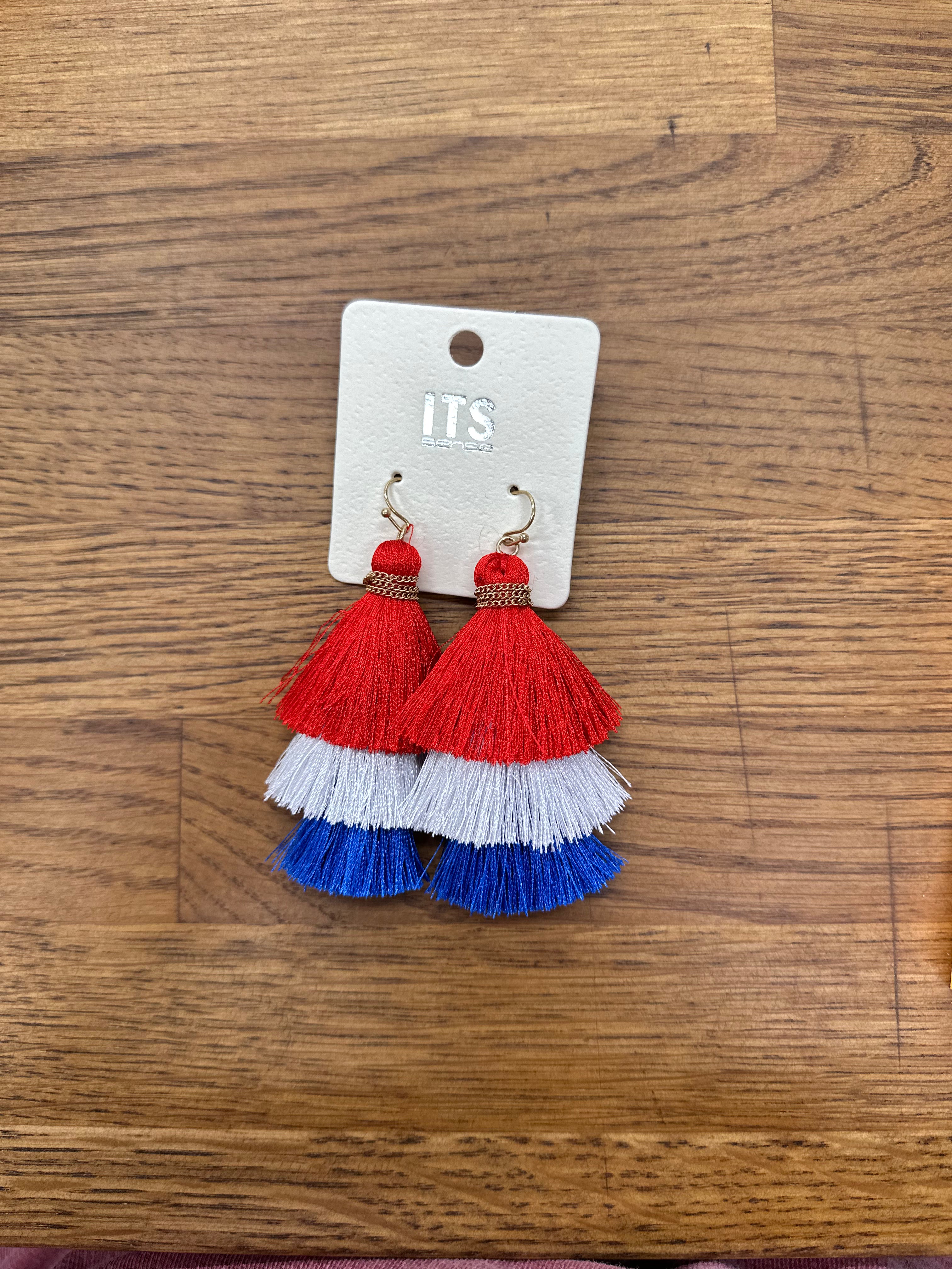 USA Tassel Earrings