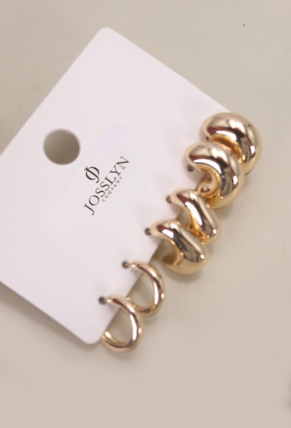 Bubble Hoop Huggie Trio Earrings