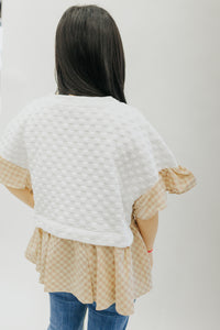 Ruffle Textured Knit Top