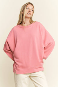 SOLID PASTEL DROP SHOULDER SWEATSHIRT