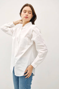 Oversized Basic Cotton Button Down