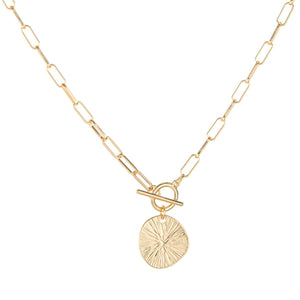 Ascension Cross Necklace   Gold   14"