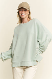 SOLID PASTEL DROP SHOULDER SWEATSHIRT