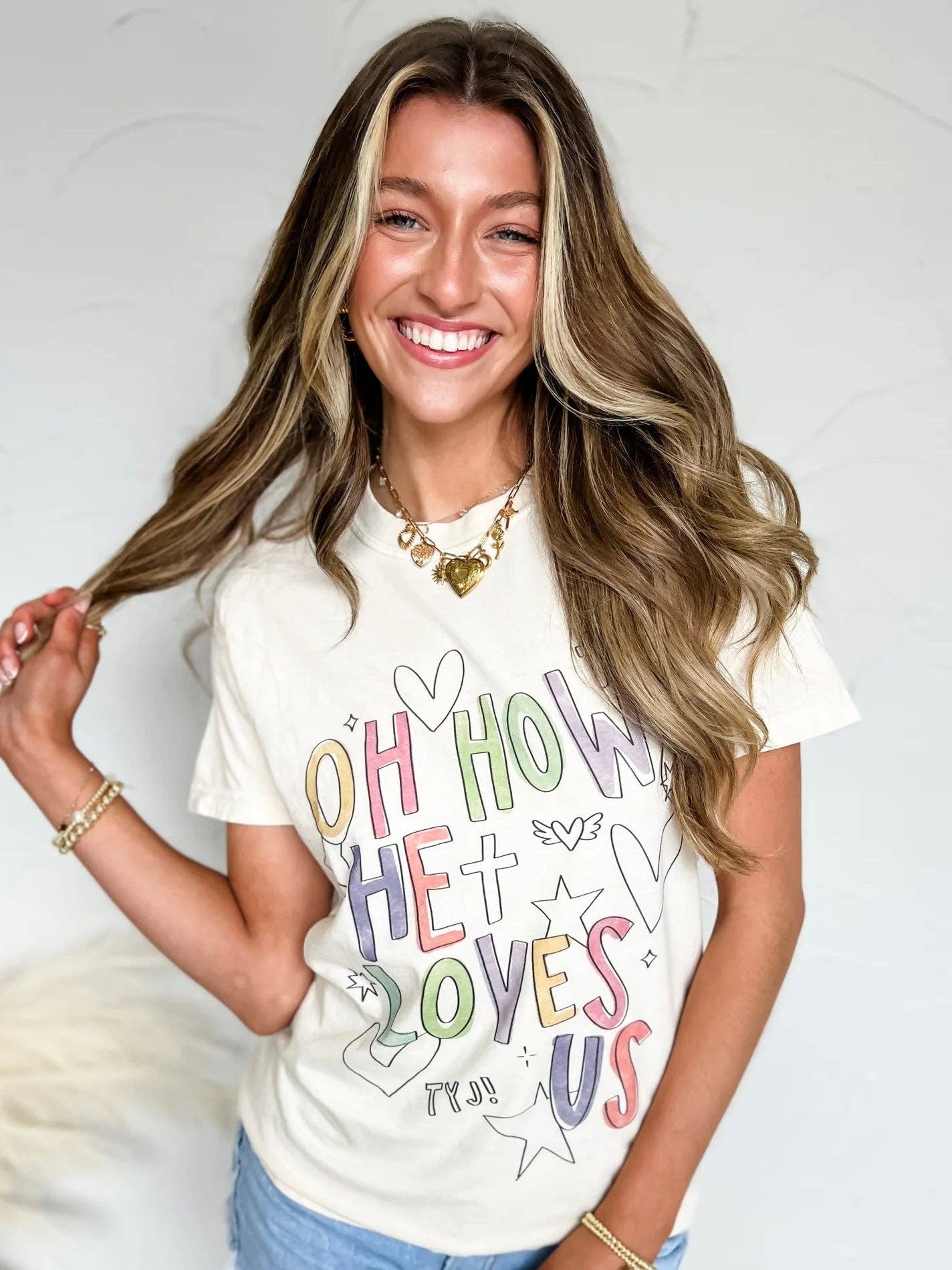 Oh How He Loves Us Comfort Colors Graphic Tee