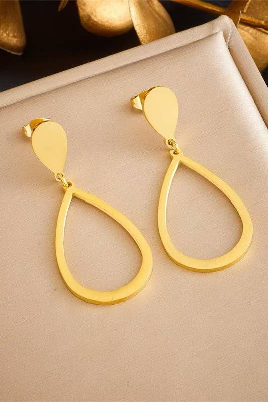 18KSTAINLESS STEEL WATERPROOF TARNISH FREE DROP Earrings