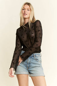 Bow Mesh Top