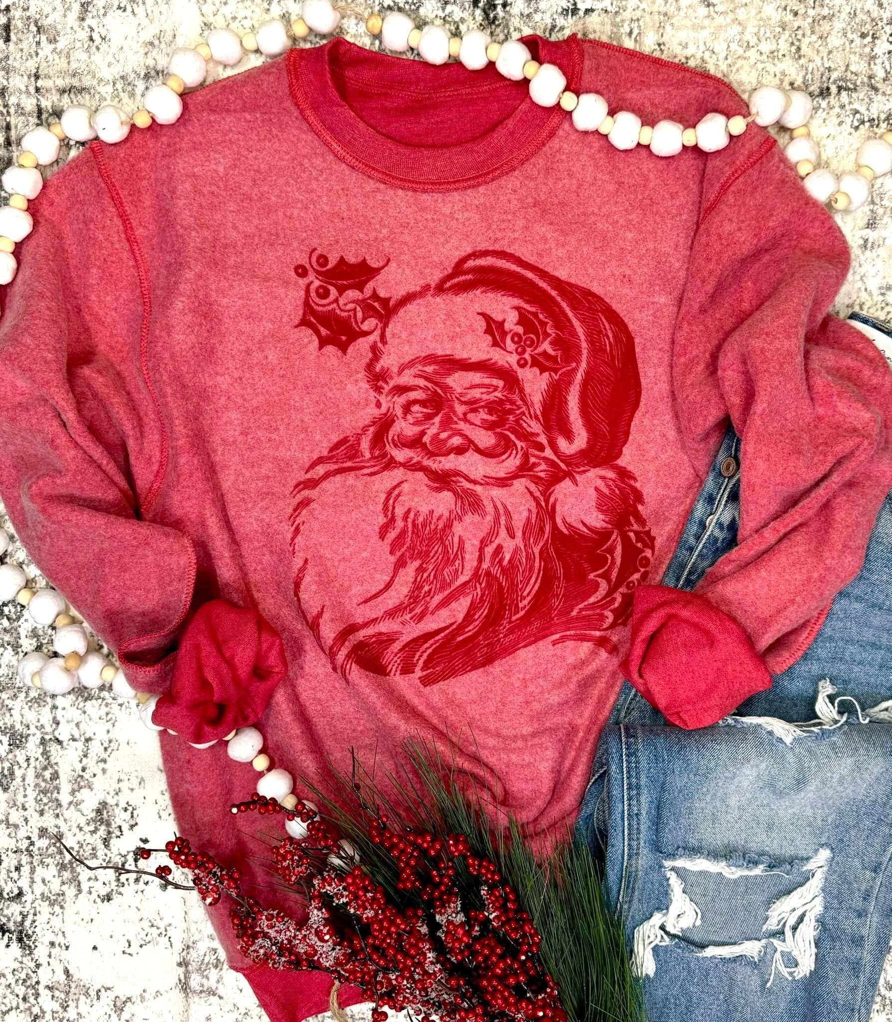 Inside Out Christmas Sweatshirts Santa