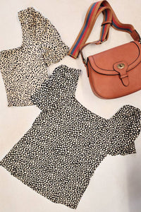 Leopard Printed Short Sleeve Top