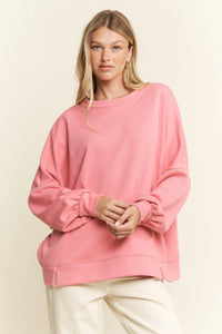 SOLID PASTEL DROP SHOULDER SWEATSHIRT