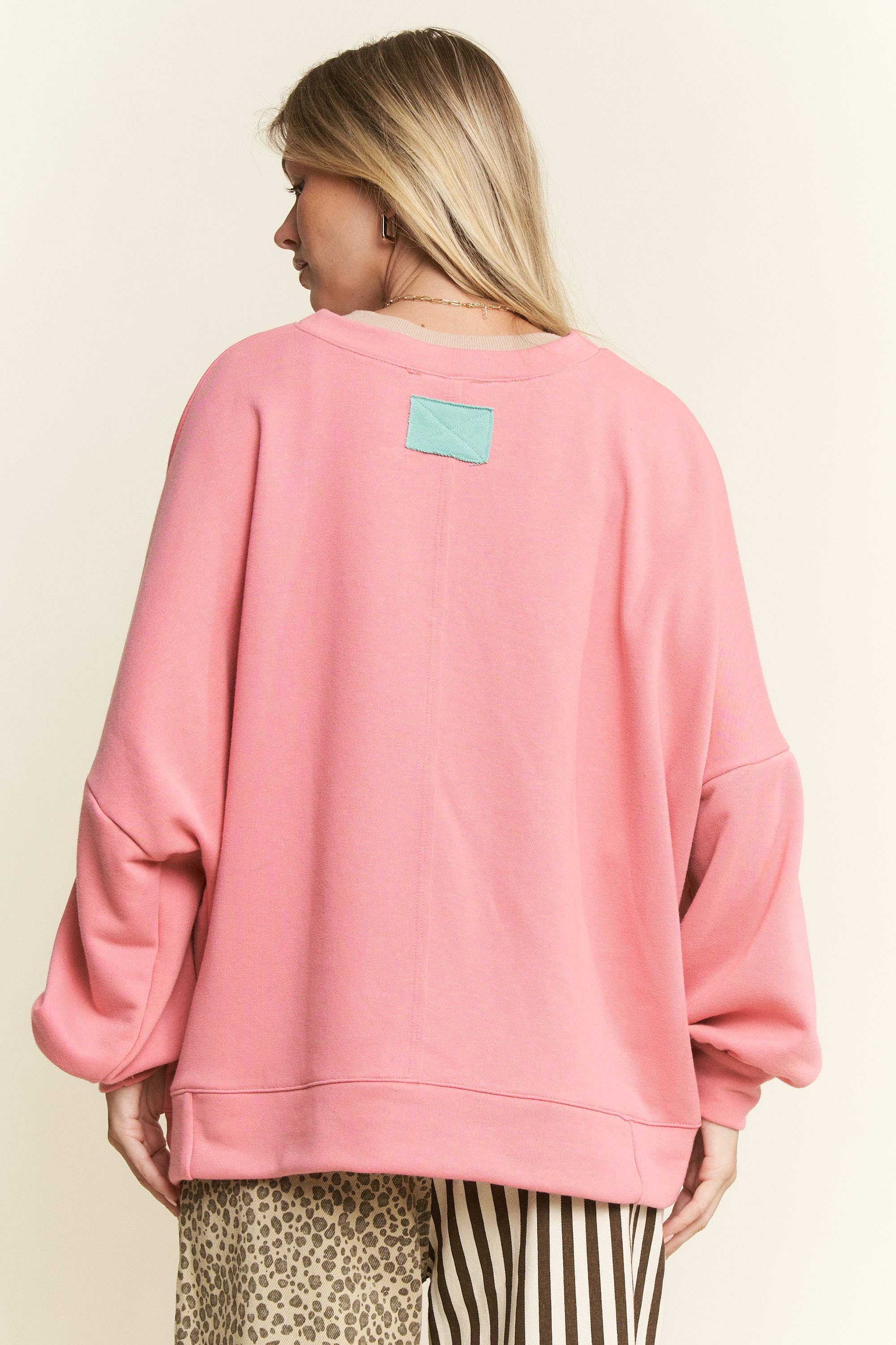 SOLID PASTEL DROP SHOULDER SWEATSHIRT