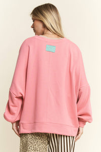SOLID PASTEL DROP SHOULDER SWEATSHIRT