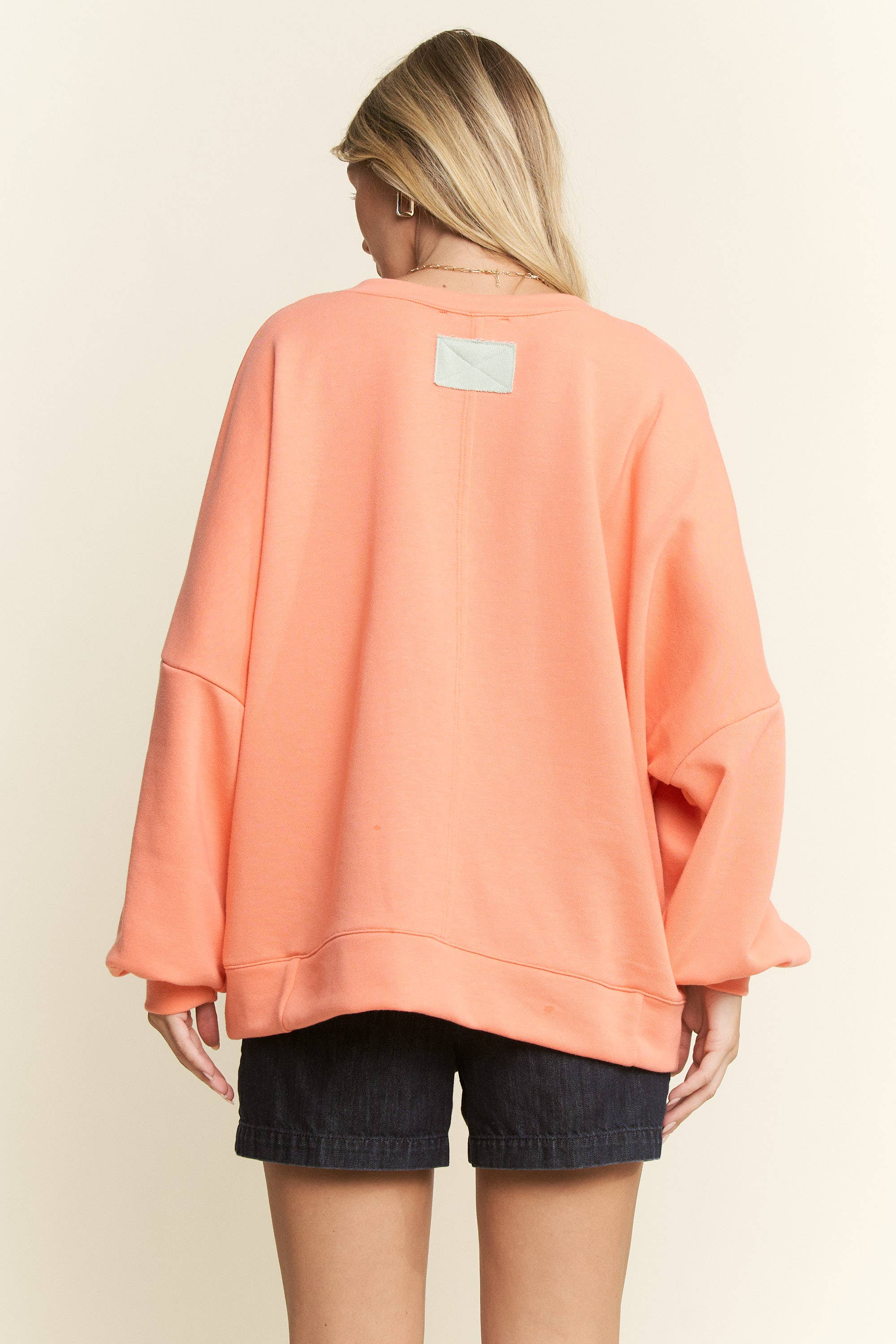 SOLID PASTEL DROP SHOULDER SWEATSHIRT