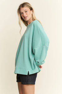 SOLID PASTEL DROP SHOULDER SWEATSHIRT