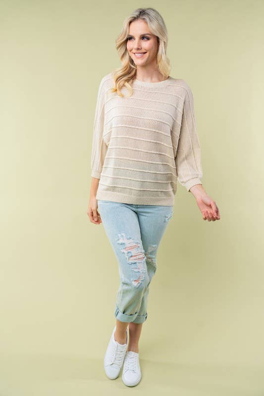 Fuchsia Long Sleeve Solid Sweater Knit Top