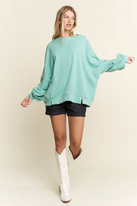 SOLID PASTEL DROP SHOULDER SWEATSHIRT