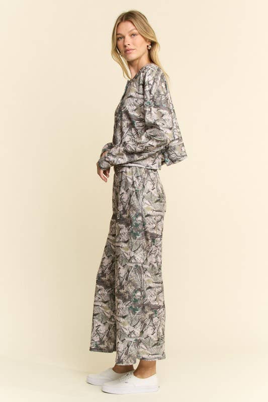 HUNTING CAMO LONG PANTS LOUNGE SET